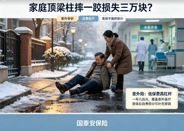 家庭顶梁柱摔一跤损失三万块？这件事让我重新认识了意外险(图1)