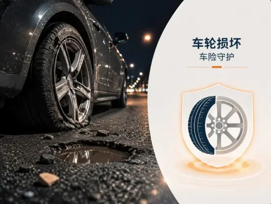 夜里压到一个坑，轮胎爆了轮毂也变形，车身没事，车损险能赔吗？