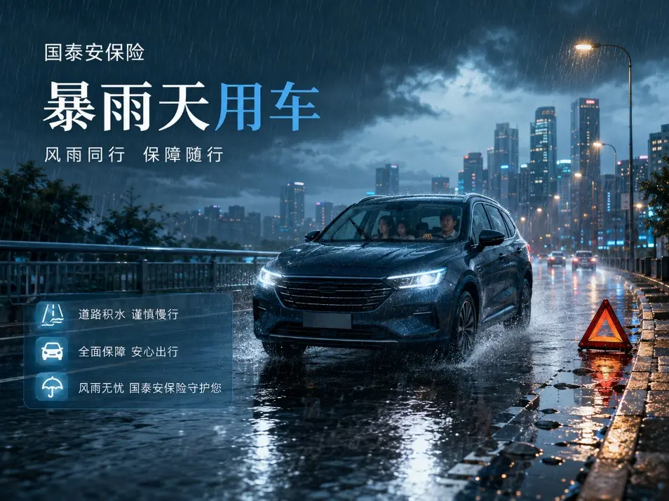 车险中的暴雨天气风险，除了积水车辆还可能面对哪些问题(图1)